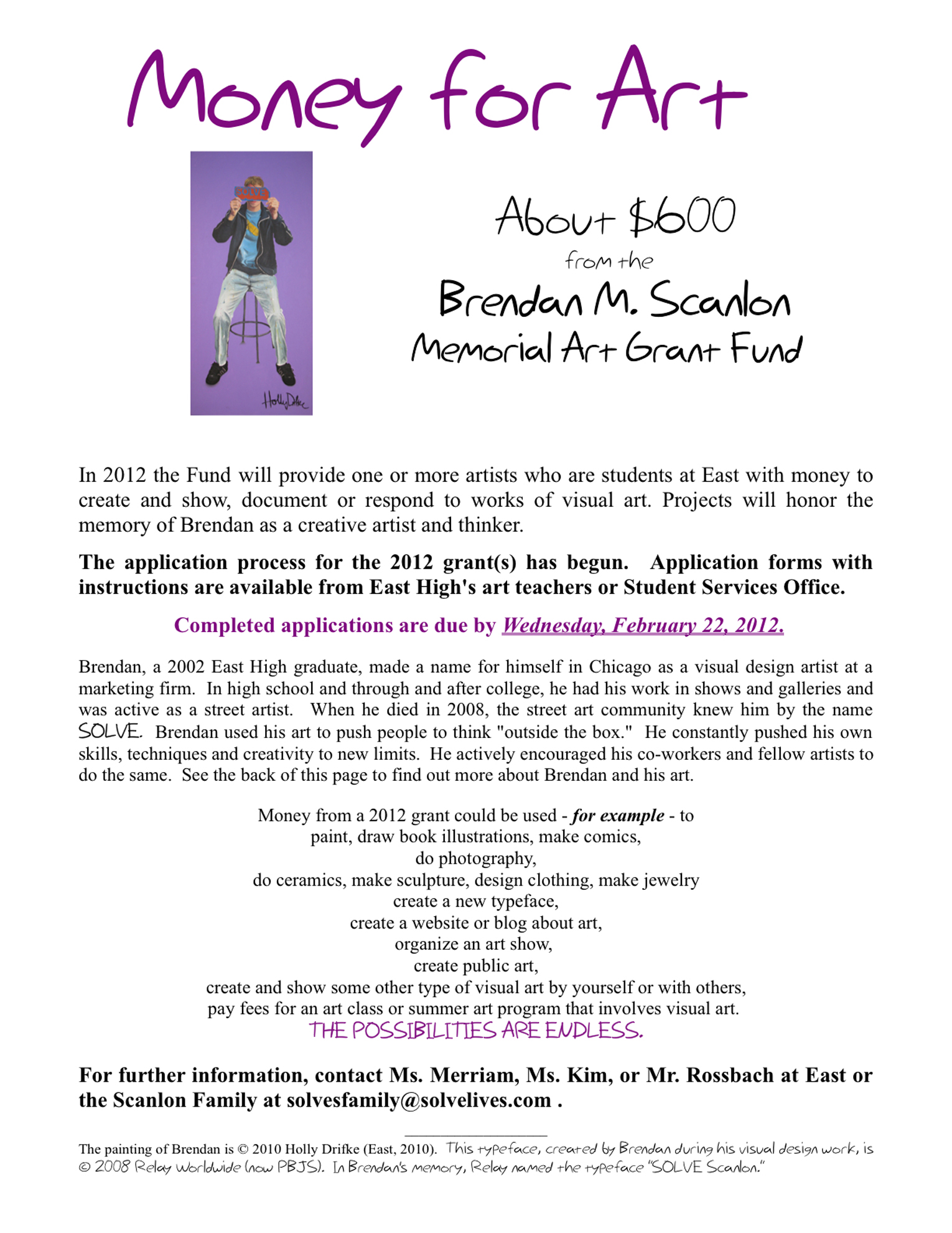 2012 Art Grant Flyer